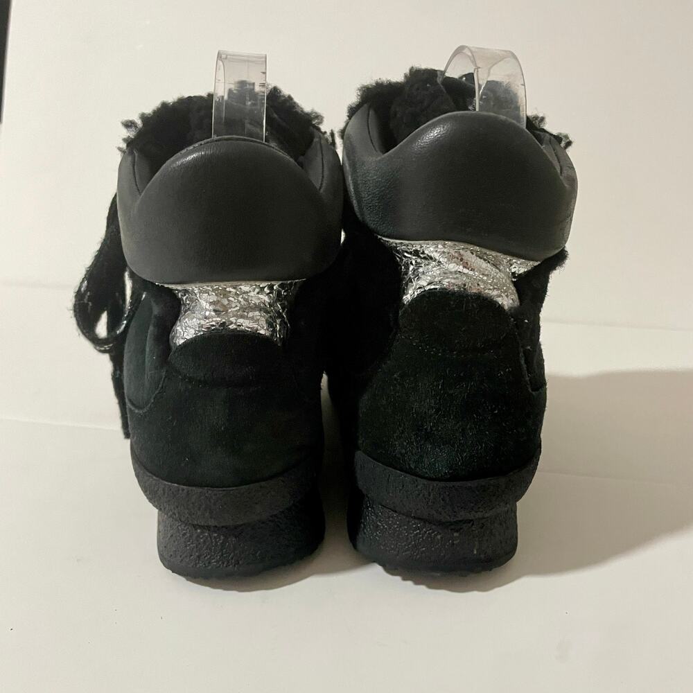 Isabel Marant Outdoor Sherpa Black Boots Hiking Winter Brendta Suede Lug Sole 38 - Picture 8 of 15